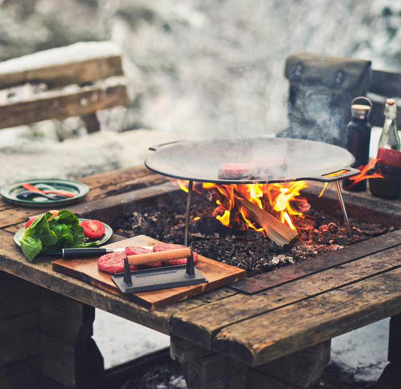 Grillpress rektangulär Gjutjärn