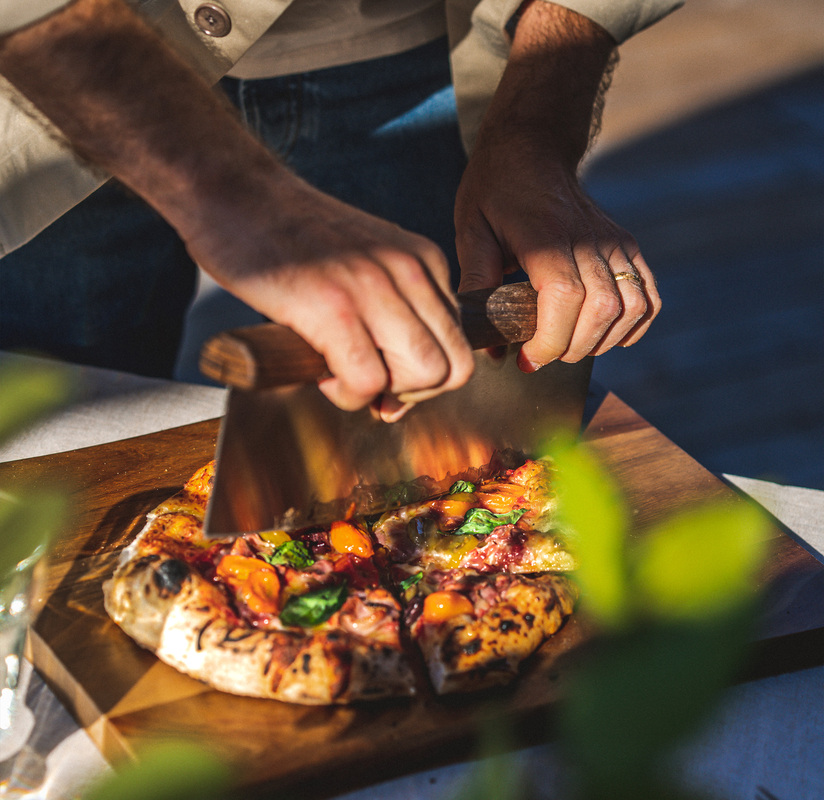 Pizzaskärare Rostfritt/ask