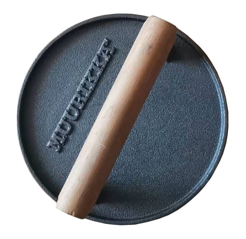 Grillpress rund Gjutjärn