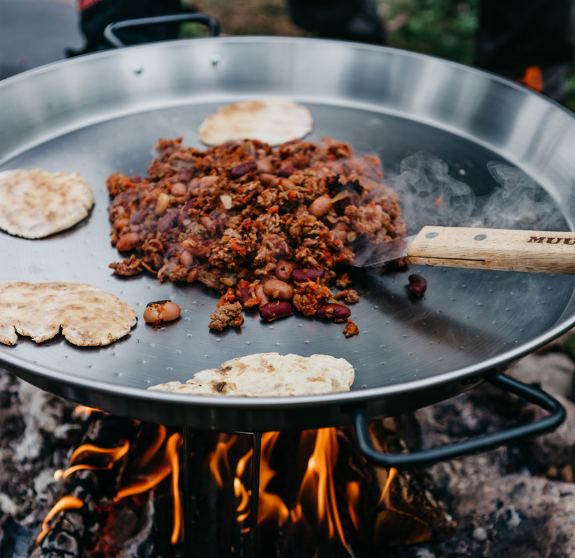 Paellapanna Kallvalsat stål 70 cm